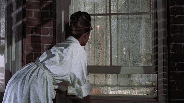 Audrey Hepburn movie costume in film Breakfast at Tiffany's(1961), the complete wardrobe of Holly Golightly: White belted bathrobe with patch pockets