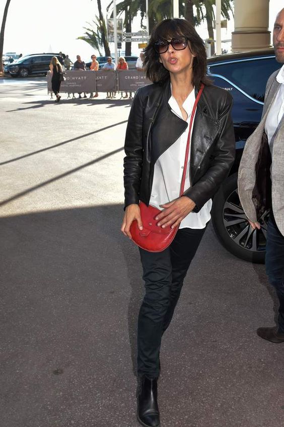 Elegant style icon wardrobe essentials: Sophie Marceau in white shirt