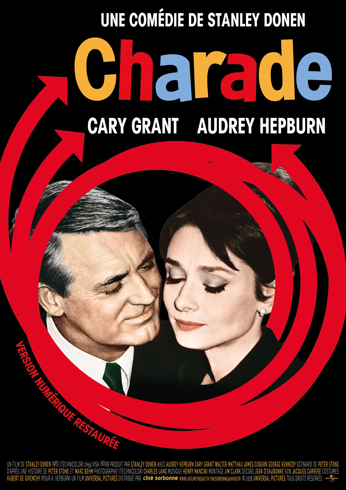 Cary Grant and Audrey Hepburn in film Charade