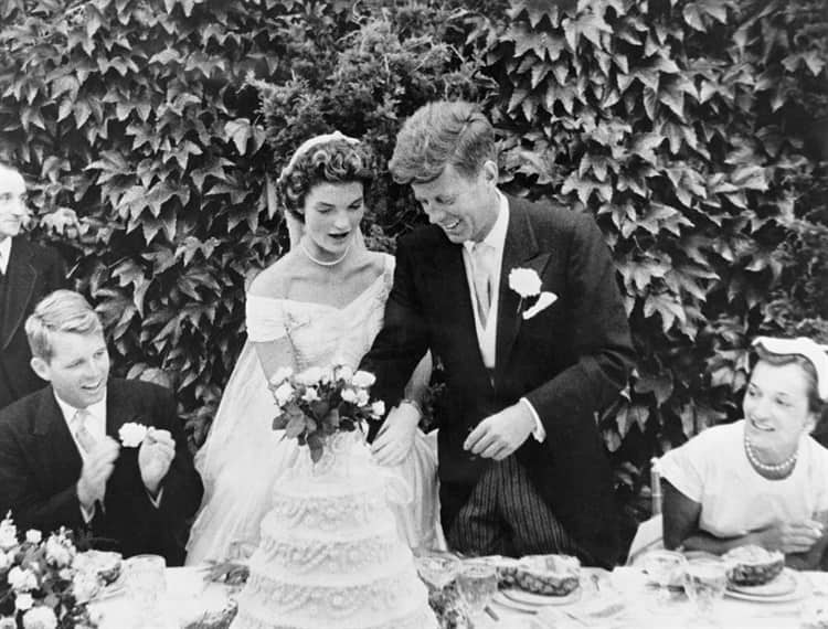 Jacqueline Kennedy with her husband John Fitzgerald Kennedy