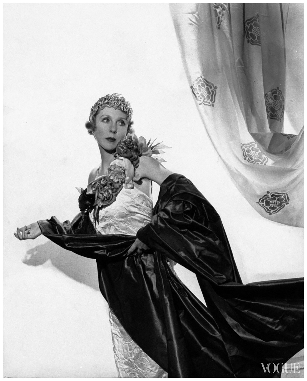 Lady Diana Cooper (Viscountess Norwich 1892-1986) Paris, May 1948, photo by Clifford Coffin