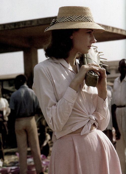 Audrey Hepburn in white shirt
