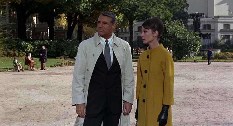 Audrey Hepburn movie costume Charade(1963) complete outfits as Reggie Lampert: the mustard yellow coat