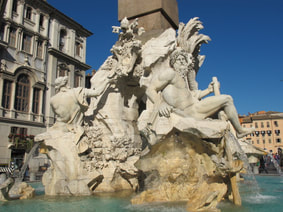 Fontana dei Quattro Fiumi(Fountain of Four Rivers) by Gian Lorenzo Bernini, Piazza Navona, Rome, Italy