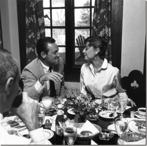 Audrey Hepburn in white shirt