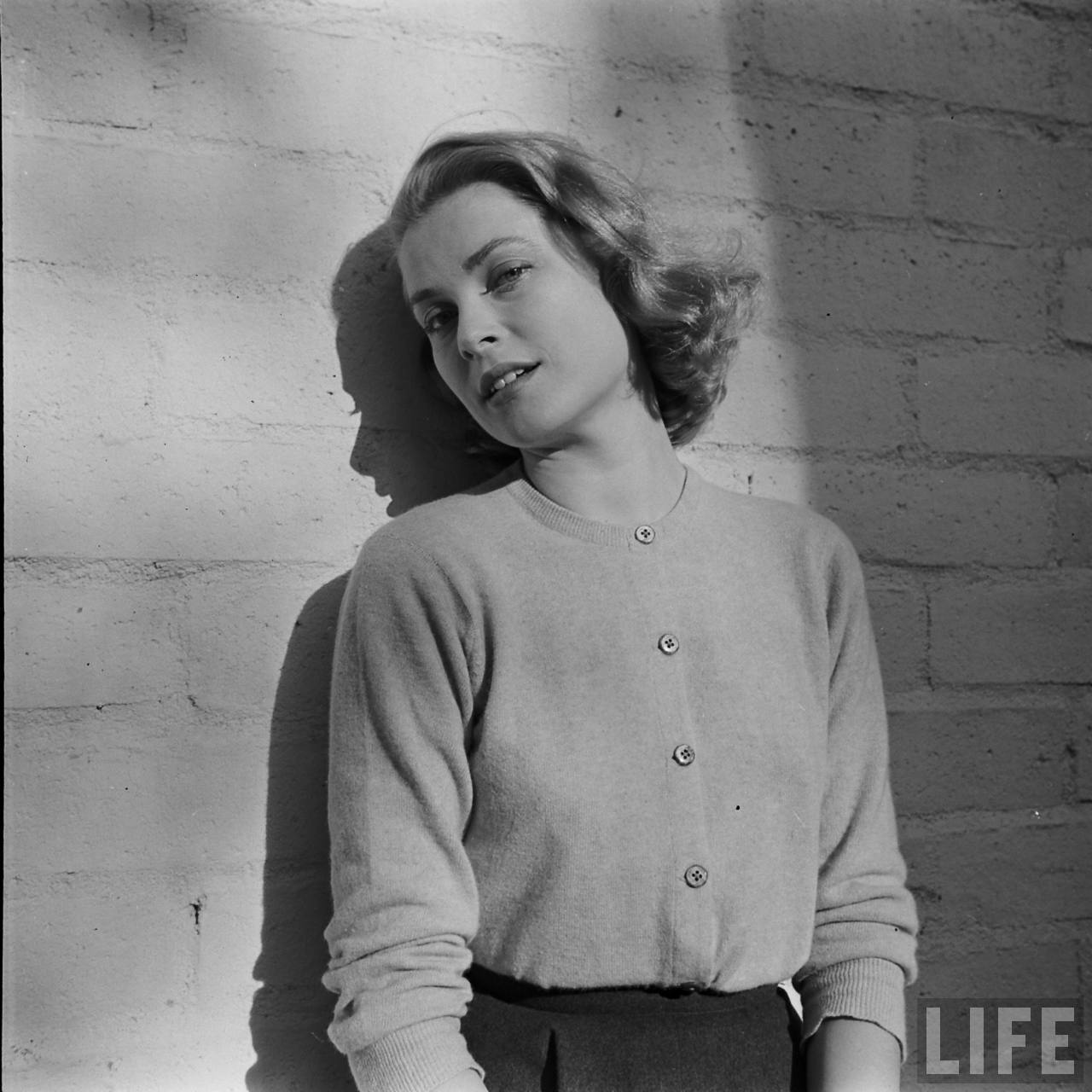 Elegant style icon wardrobe essentials: Grace Kelly in cardigan sweater