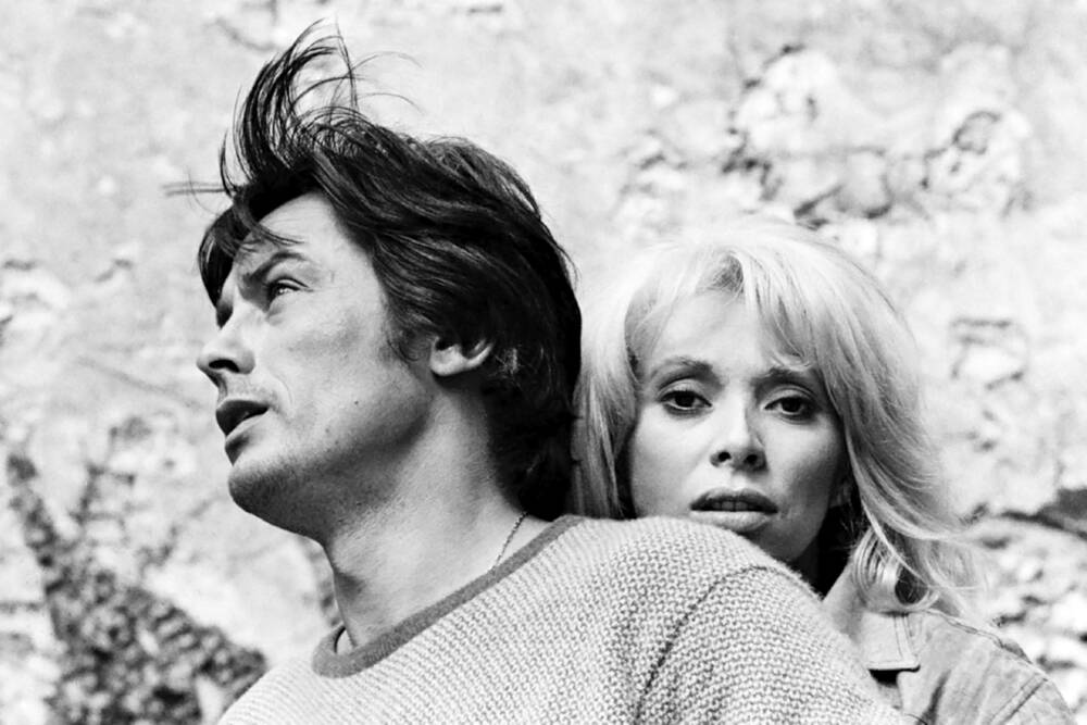 Alain Delon with Mireille Darc