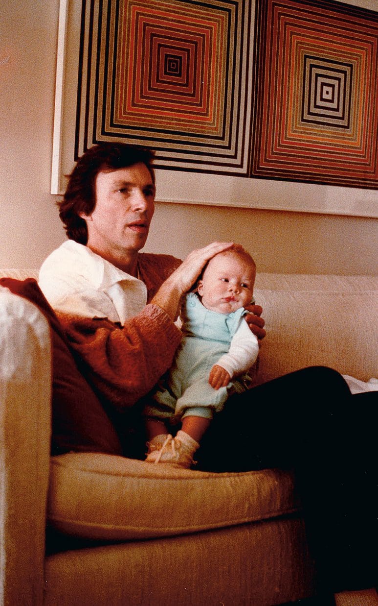 Elegant American Perry Ellis with his daugher