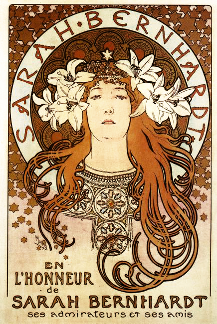 Poster for an evening of theater honoring Sarah Bernhardt (1896)