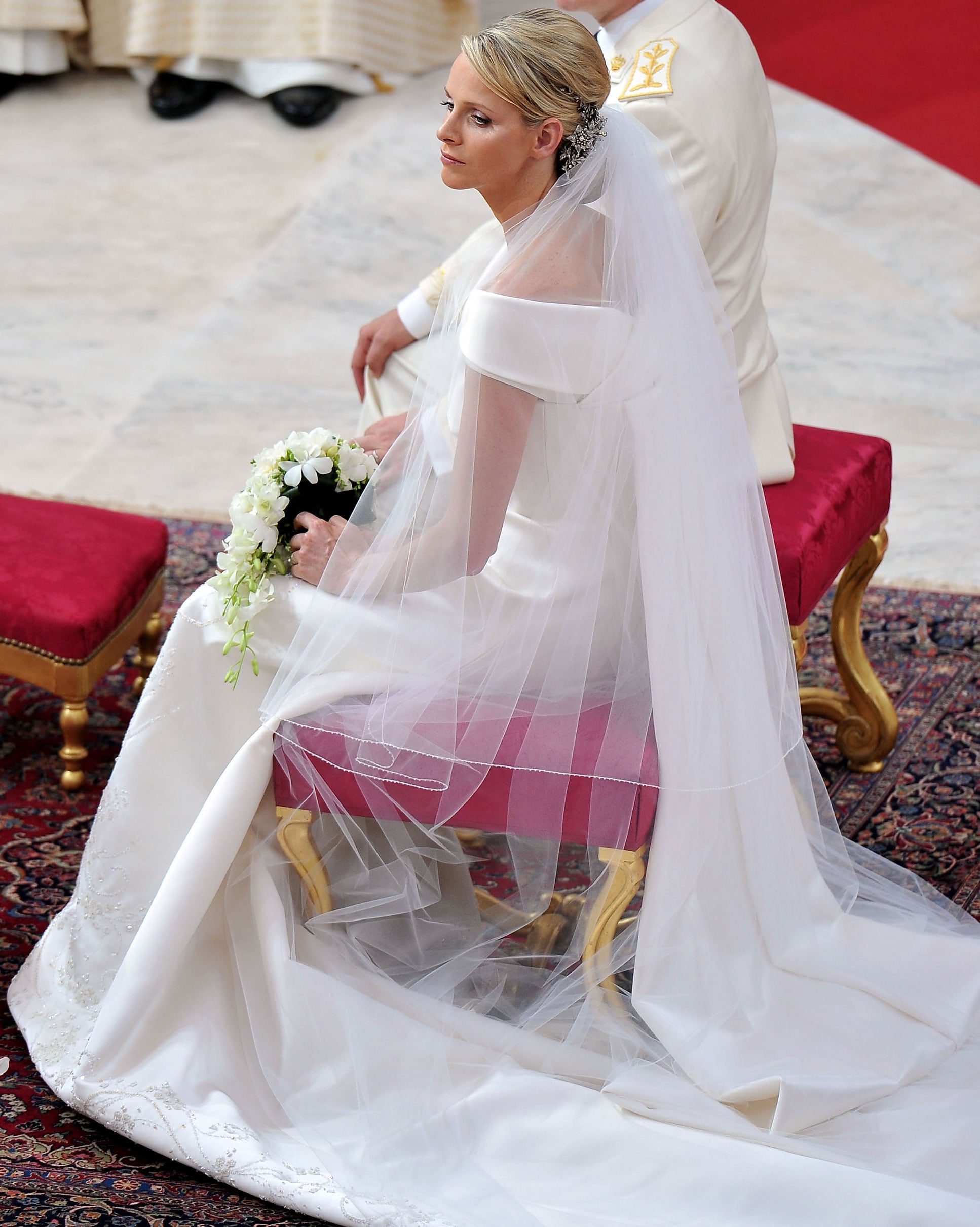 Charlene Wittstock, Princess of Monaco wedding dress 2011 designed by Giorgio Armani