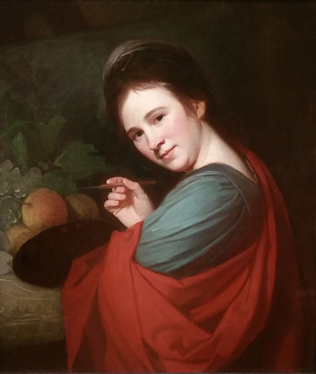 A portrait of Mary Moser by George Romney