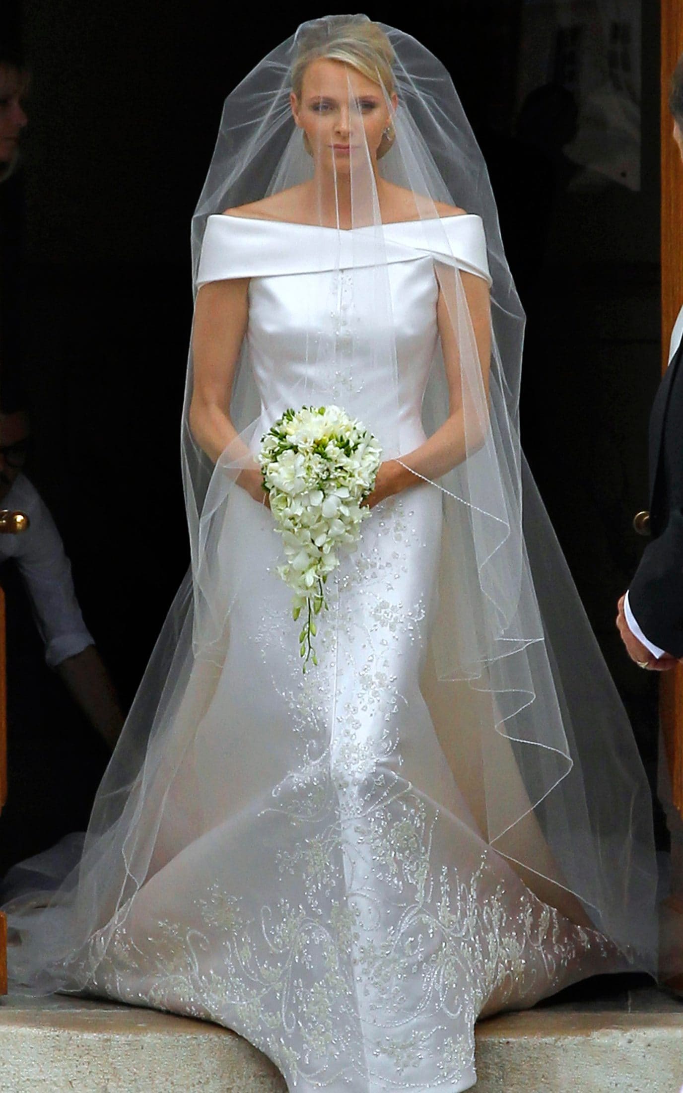 Charlene Wittstock, Princess of Monaco wedding dress 2011 designed by Giorgio Armani