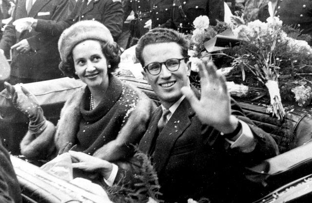 La reina Fabiola de Bélgica con su Marido el rey Balduino