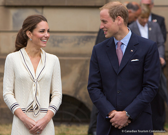 Kate Middleton Alexander McQueen cream cable knit sweater dress with sailor collar Prince Edward's Island Canada 4 July 2011