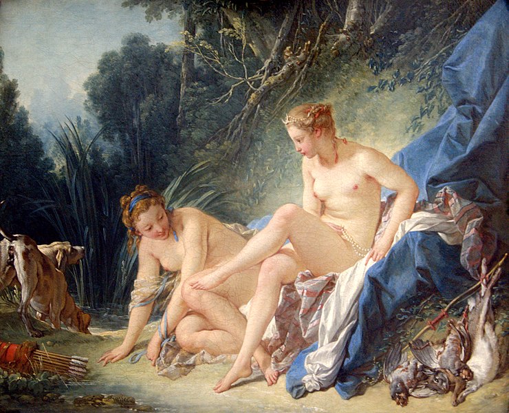 Diane sortant du bain (1742) par François Boucher, Paris, musée du Louvre.