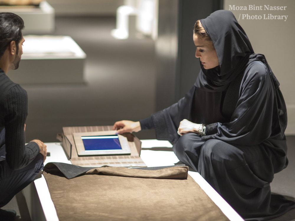 Elegant style icon wardrobe essentials: Sheikha Mozah bint Nasser Al-Missned in headscarves