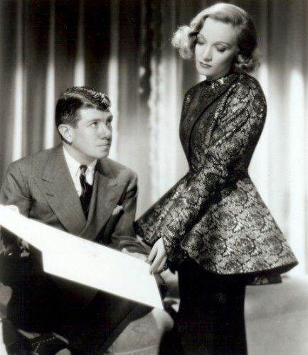 Travis Banton with Marlene Dietrich