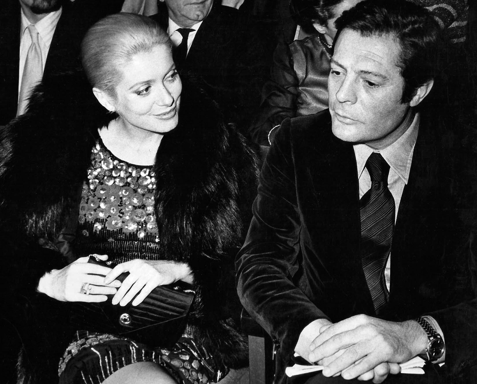 Marcello Mastroianni with Catherine Deneuve