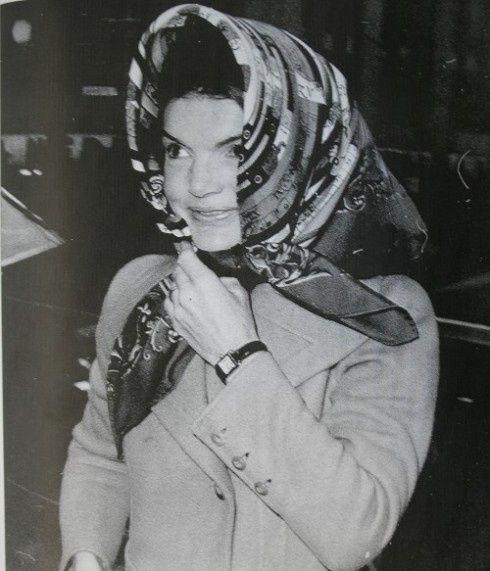 Jackie Kennedy Onassis wearing Emilio Pucci scarf