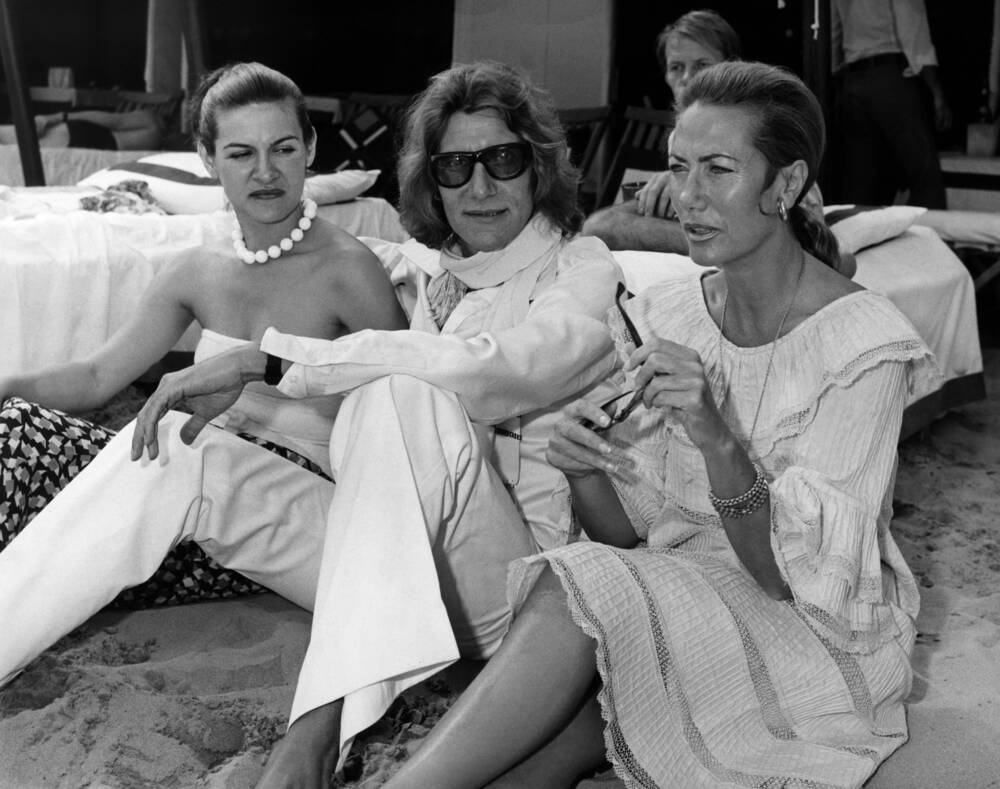 Paloma Picasso with Yves Saint Laurent and Helene Rochas