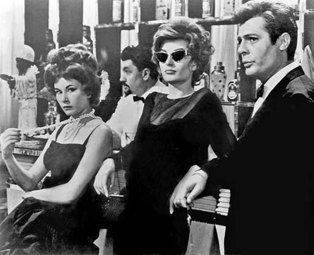 Marcello Mastroianni with Anouk Aimée