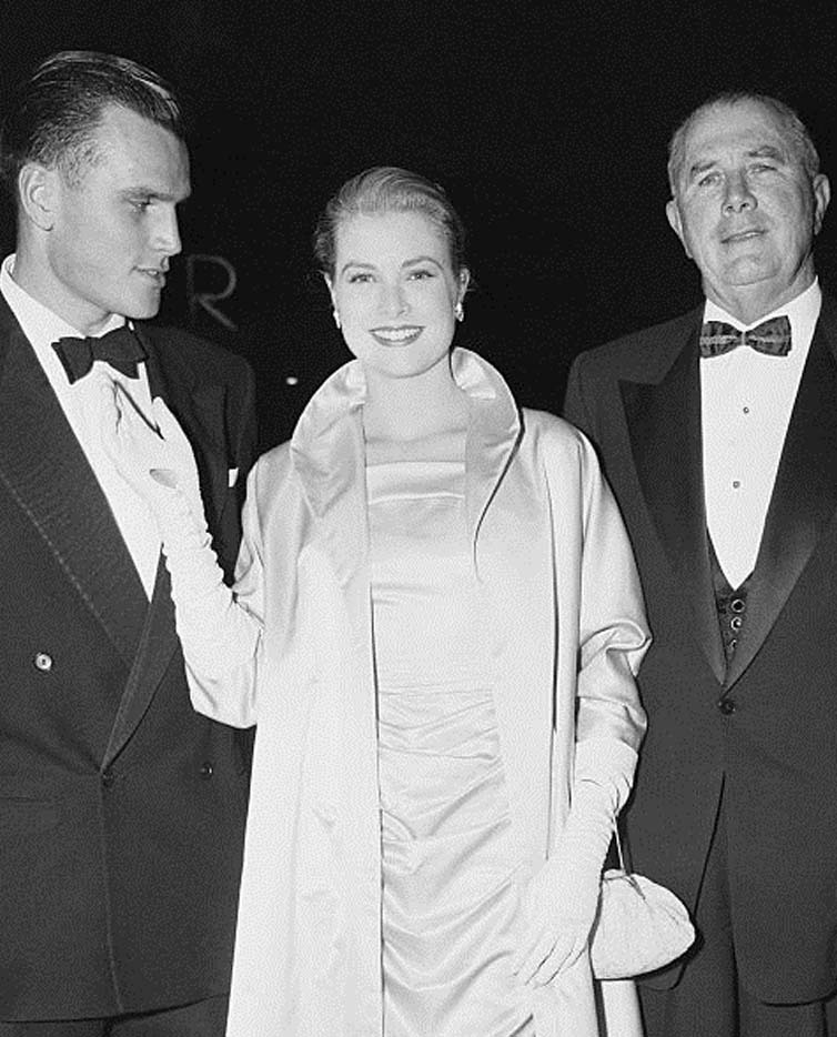 Grace Kelly ice blue French silk satin gown for Oscar Ceremony 1955 designed by Edith Head