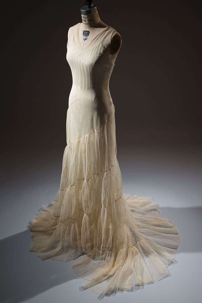Augusta Bernard's ivory tulle evening dress which was considered to one of her best creations, 1934