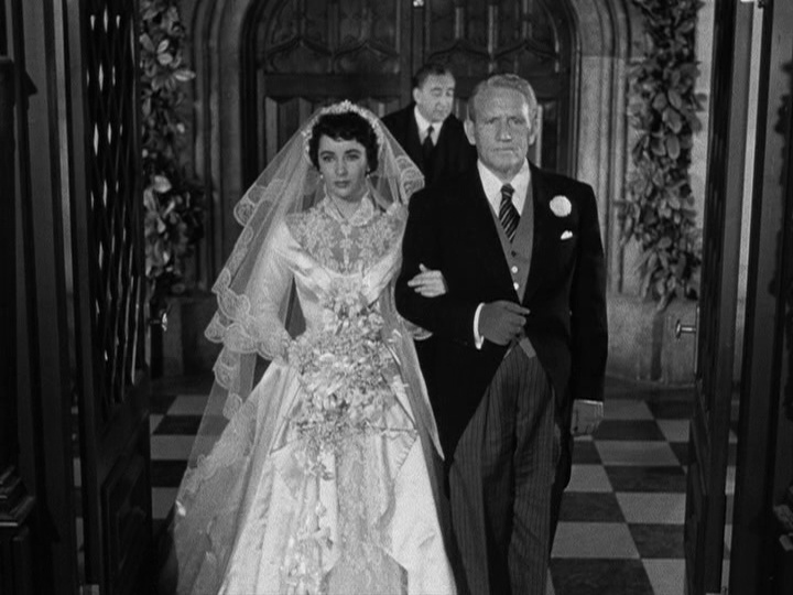 Elizabeth Taylor in film Father of the Bride(1950) wearing wedding gown designed by Helen Rose