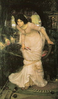 The Lady of Shalott looking at Lancelot, 1894