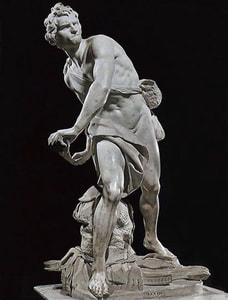 David by Gian Lorenzo Bernini, 1623-1624, Borghese Gallery, Rome