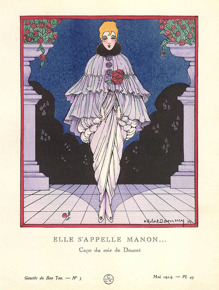 Cape du soir de Jacques Doucet, Gazette du Bon Ton, Mai 1914