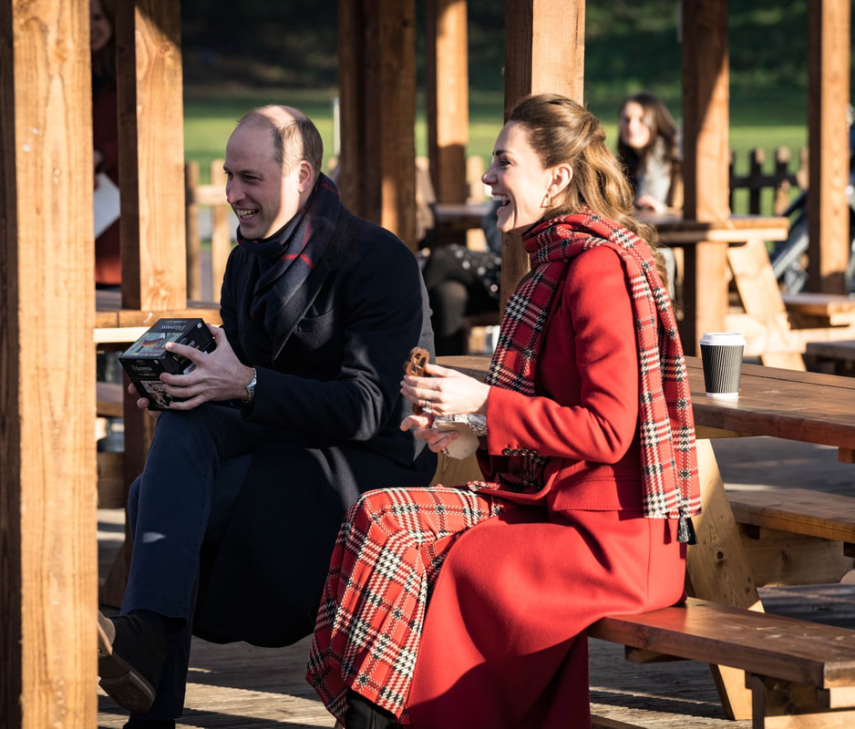 Kate Middleton and Prince William on their Royal train tour, Cardiff, December 2020