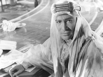 Peter O'Toole and Omar Sharif in film Lawrence of Arabia (1962)