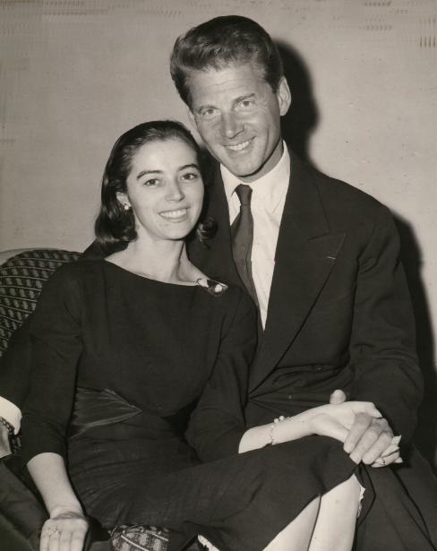 Jean Pierre Aumont with his wife Marisa Pavan
