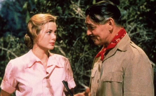 Grace Kelly with Ava Gardner in film Mogambo(1953)
