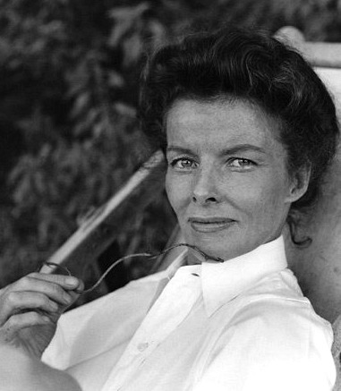 Elegant style icon wardrobe essentials: Kathrine Hepburn in white shirt