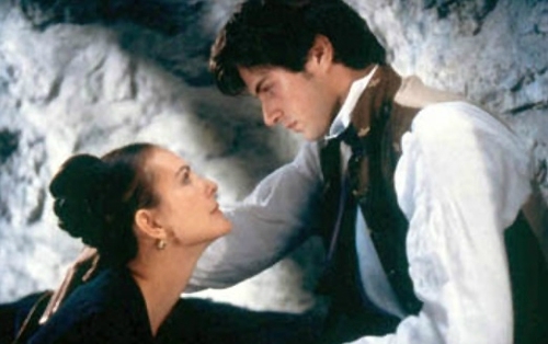 Carole Bouquet in film Le Rouge et Le Noir 1997 with Kim Rossi Stuart