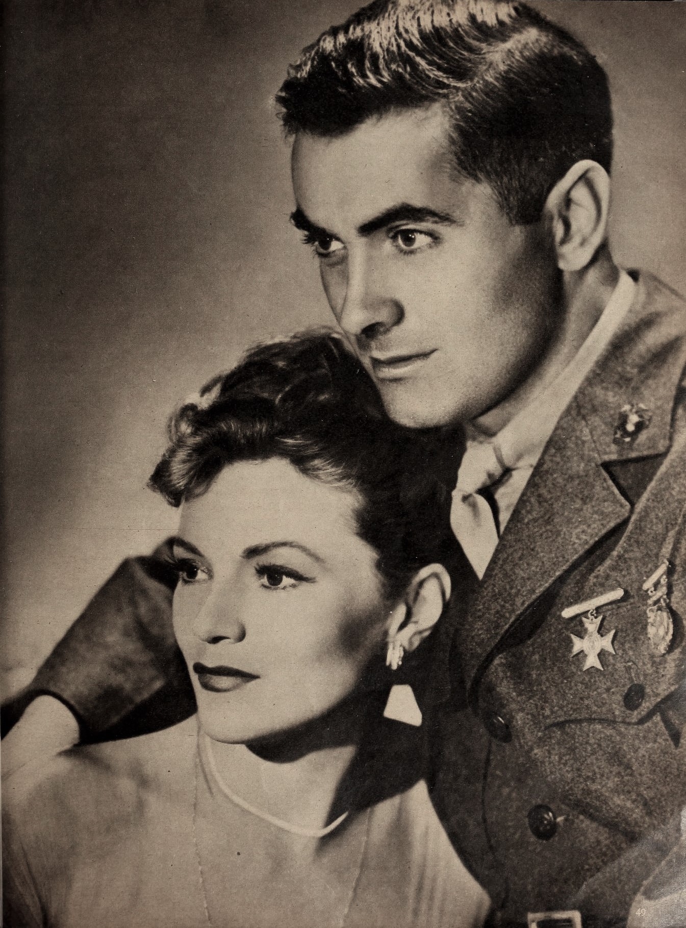 Tyrone Power with Annabella, 1943.