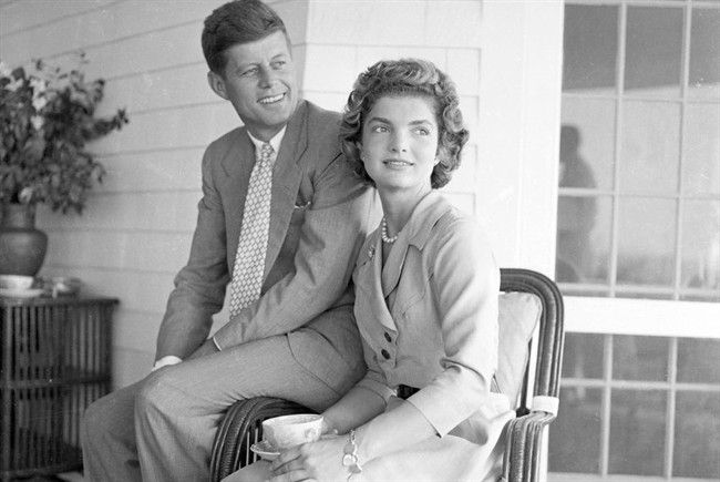 Young Jacqueline Lee Bouvier with John Fitzgerald Kennedy
