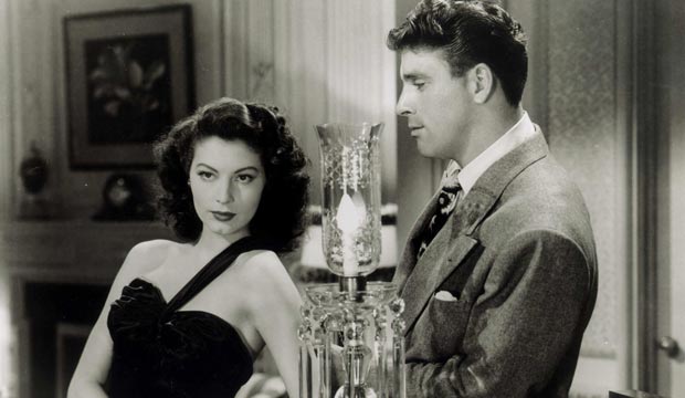Ava Gardner with Burt Lancaster in film The Killers, 1946