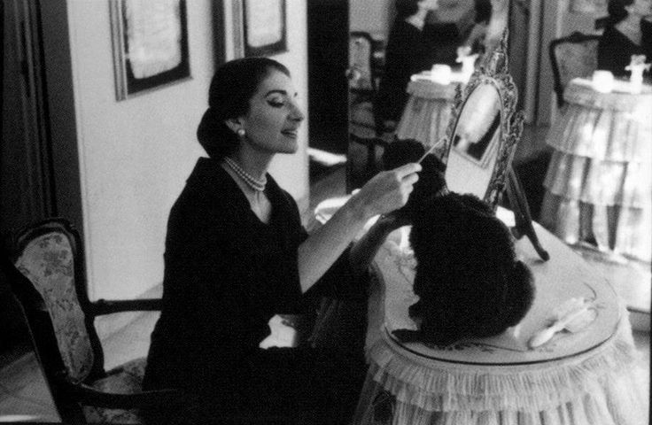 Elegant style icon wardrobe essentials: Maria Callas in black dress