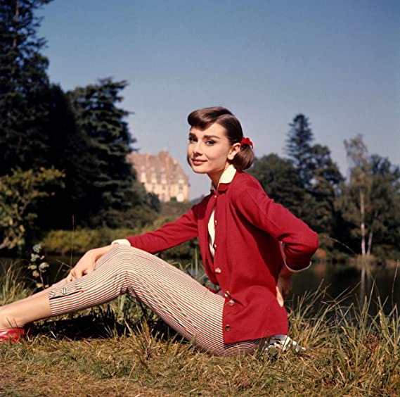 Elegant style icon wardrobe essentials: Audrey Hepburn in cardigan sweaters