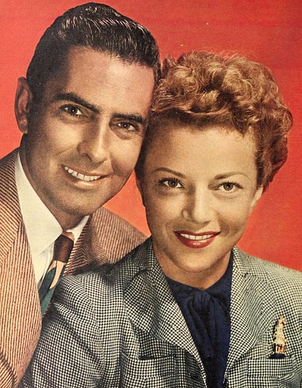 Tyrone Power with Annabella, 1946. They were married in 1939 and divorced in 1948. Annabella: 