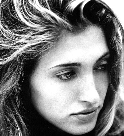 Carolyn Bessette-Kennedy (born Carolyn Jeanne Bessette; 7 January 1966 – 16 July 1999) black and white portrait