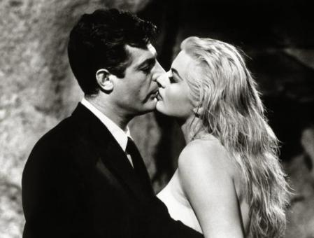 Marcello Mastroianni with Anita Ekberg in film La Dolce Vita
