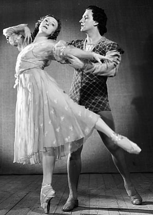 Galina Ulanova with Youri Jdanov (1919-2006) dancing Roméo and Juliette of Sergei Prokofiev, 1955