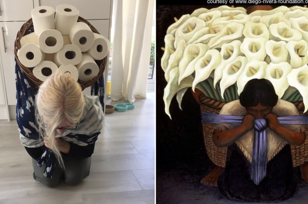 Between art and quarantine challenge with toilet paper