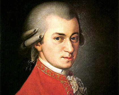 Wolfgang Amadeus Mozart portrait painted by Barbara Krafft , 1819