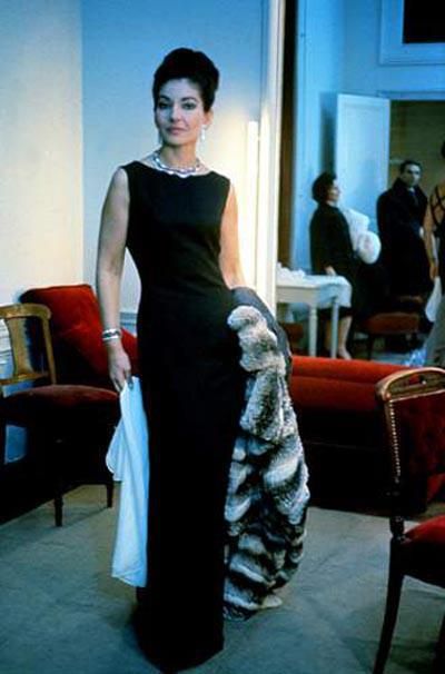 Elegant style icon wardrobe essentials: Maria Callas in black dress