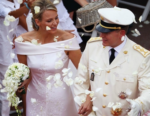Charlene Wittstock, Princess of Monaco wedding dress 2011 designed by Giorgio Armani